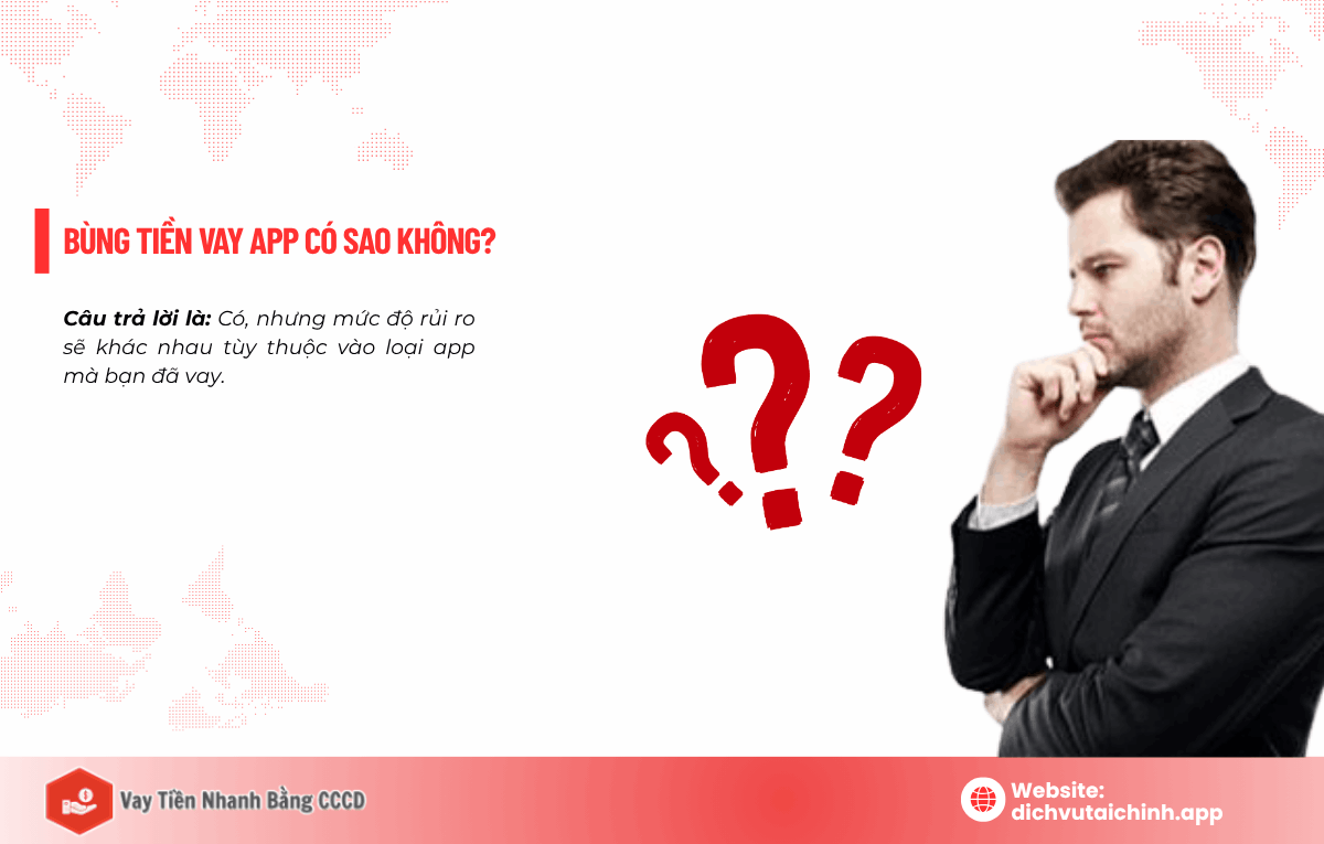 bùng tiền vay app có sao không