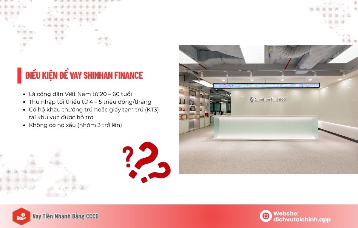 điều kiện vay shinhan finance