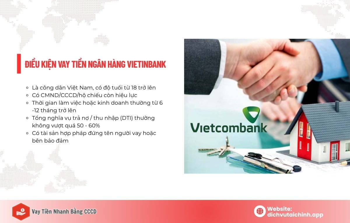 điều kiện vay tiền ngân hàng vietcombank