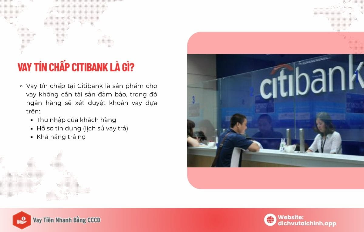 điều kiện vay tín chấp citibank