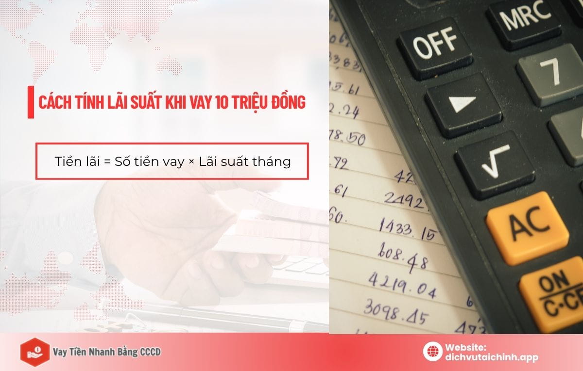 vay 10 triệu lãi suất bao nhiêu 1 tháng